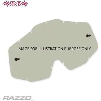 Motocyklové brýle Náhradní sklo RnR FOX Main Grey Lens šedé nemlžící