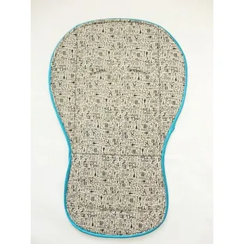 Příslušenství pro přepravu dětí MeeMee Oboustranná podložka do kočárku písmo/tyrkys