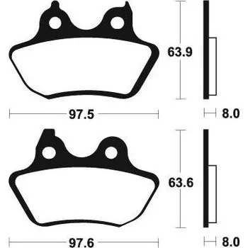 Brzdová destička Zadní brzdové destičky SBS 846H.LS - Harley Davidson FXST Softail Standard, 1584ccm - 07>07