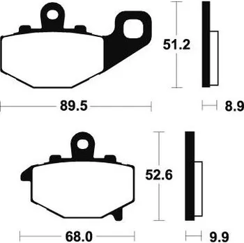 Brzdová destička Zadní brzdové destičky SBS 687HF - Kawasaki ZX-9R 900ccm - 02>