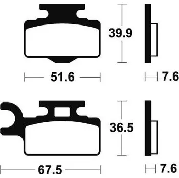 Brzdová destička Přední brzdové destičky SBS 752RSI - Kawasaki KX 65ccm - 00>