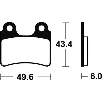Brzdová destička Přední brzdové destičky SBS 802HF - Honda COTA 4 RT 250ccm - 05>