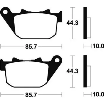 Brzdová destička Zadní brzdové destičky SBS 808H.LS - Harley Davidson XL L Super Low, 883ccm - 11>