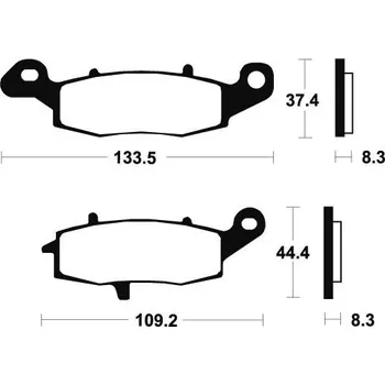 Brzdová destička Zadní brzdové destičky SBS 704LS - Kawasaki VN 1600 CLASSIC (levá brzda) 1600ccm - 03>