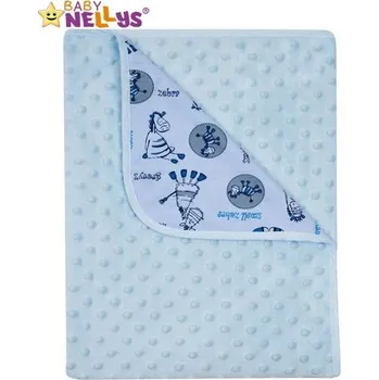 Dětská deka Baby Nellys Dečka MINKY obrázková - modrá