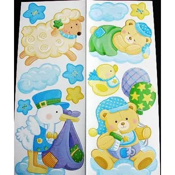 Samolepící dekorace Room Dekor Samolepicí dekorace - S čápem a medvídky