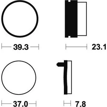 Brzdová destička Zadní brzdové destičky SBS 637SI - Yamaha YFS U-P Blaster 200ccm - 98>02