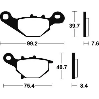 Brzdová destička Přední brzdové destičky SBS 122HF - Suzuki DR-Z 125, 125ccm - 03-21