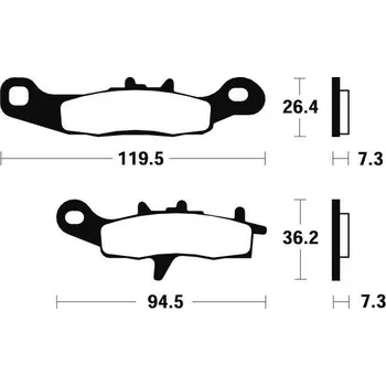 Brzdová destička Přední brzdové destičky SBS 726RSI - Kawasaki KX, II 85ccm - 01>