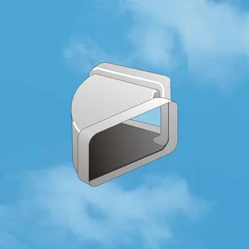 Kanalizační potrubí Edil Plast, Refax KOLENO HORIZONTÁLNÍ pro vzduchotechnické potrubí čtyřhranné []150x70 plast