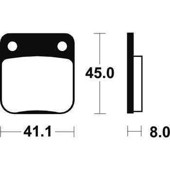 Brzdová destička Brembo (Itálie) Přední brzdové destičky Brembo 07HO0906 - Yamaha YFM Wolverine 450ccm - 06>