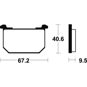 Brzdová destička Zadní brzdové destičky SBS 540HF- Kawasaki KZ 1000, 1000ccm - 87-01