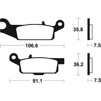 Brzdová destička Přední brzdové destičky SBS 849SI - Yamaha YFM FGPW GRIZZLY LEFT 550ccm - 09>