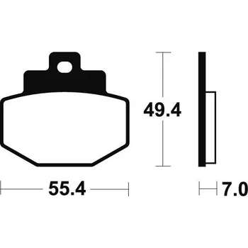 Brzdová destička Zadní brzdové destičky SBS 166HF - Vespa GT 125 L, 125ccm - 04>
