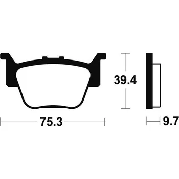 Brzdová destička Zadní brzdové destičky SBS 813SI - Honda TRX FA RINCON 650ccm - 03>05