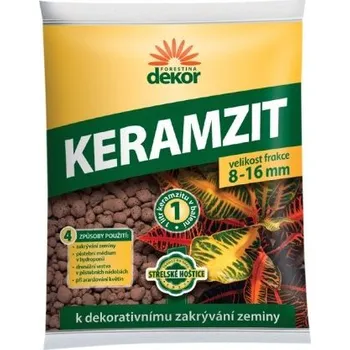 Substrát FORESTINA Dekor Keramzit 1l (4-8mm) - k dekorativnímu zakrývání zeminy