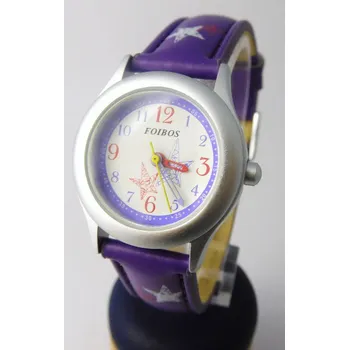 Hodinky Foibos Fialkové dívčí dětské hodinky Foibos 1567.3 s barevnými motivy (Foibos Fialkové dívčí dětské hodinky Foibos 1567.3 s barevnými motivy)