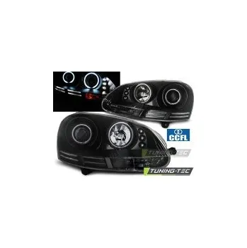 Přední světlomet Přední světla VW Golf V, 2003-2009, Angel Eyes CCFL, černé black SLEVA 15%