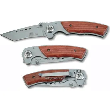 Multifunkční nůž dřevěný nůž se zkosenou čepelí a klipem na opasek