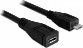 Datový kabel Delock prodlužovací kabel USB micro-B samec > micro-B samice 0.5 m