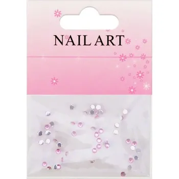 NehtyShop Barevné kamínky na nehty, růžové 50 kusů