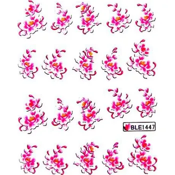 Umělé nehty NehtyShop Vodolepky na nehty, růžové květy