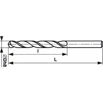 NÁSTROJE CZ Vrták 221121 HSS s válcovou stopkou - střední řada 2,9x61/33