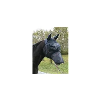 Koňská maska proti hmyzu Maska proti hmyzu pro koně s ochranou síťkou na uši nozdry, z PVC teplokrevník