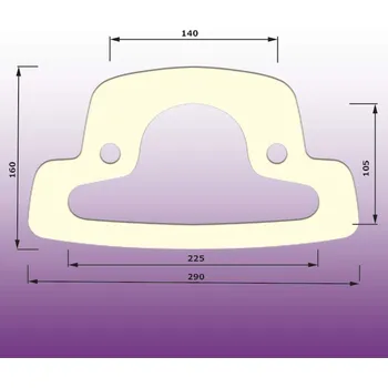 Těsnění WC kombi mezi nádrž a mísu typ L - G4/105D