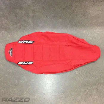 Moto sedlo Potah sedla BudRacing Seat Cover FullTraction CRF450R 13-16 CRF250R 14-17 Red BUD logo