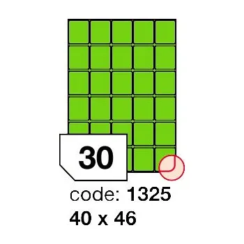 Speciální papír Samolepící etikety Rayfilm Office 40x46 mm 100 archů, fluo zelená, R0130.1325