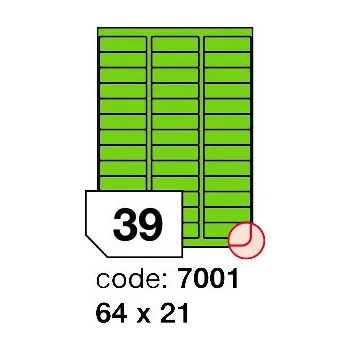 Samolepící etiketa Samolepící etikety Rayfilm Office 64x21 mm 100 archů, fluo zelená, R0130.7001