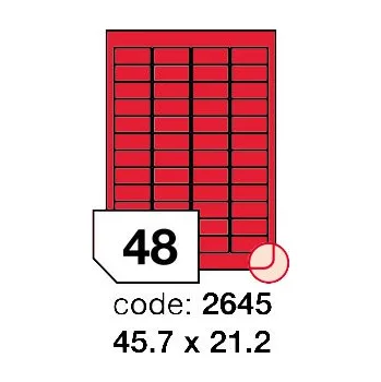 Kancelářské potřeby Samolepící etikety Rayfilm Office 45,7x21,2 mm 100 archů, matně červená, R0122.2645