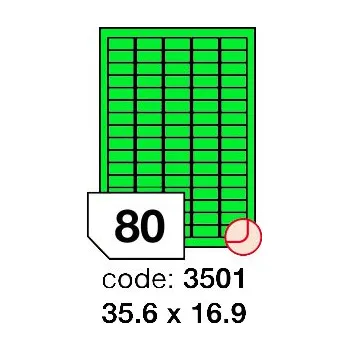Samolepící etiketa Samolepící etikety Rayfilm Office 35,6x16,9 mm 100 archů, matně zelená, R0120.3501