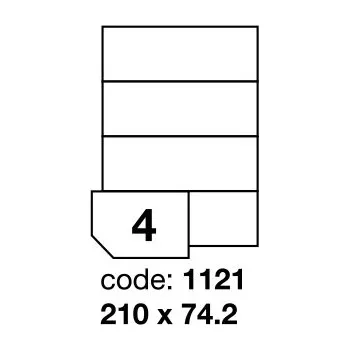 Samolepící etiketa Samolepící etikety Rayfilm Office 210x74,2 mm 100 archů R0103.1121