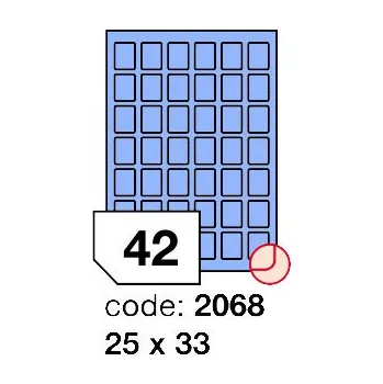 Kancelářské potřeby Samolepící etikety Rayfilm Office 25x33 mm 100 archů, matně modrá, R0123.2068
