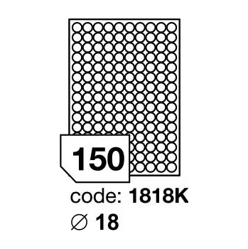 Samolepící etiketa Samolepící etikety Rayfilm Office průměr 18 mm 100 archů R0103.1818K