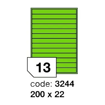 Samolepící etiketa Samolepící etikety Rayfilm Office 200x22 mm 100 archů, fluo zelená, R0130.3244