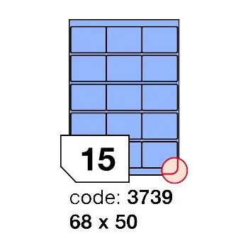 Kancelářské potřeby Samolepící etikety Rayfilm Office 68x50 mm 100 archů, matně modrá, R0123.3739