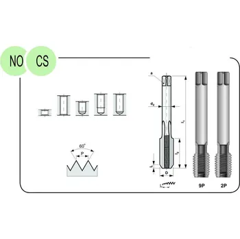 Závitořezný nástroj BUČOVICE TOOLS Závitník sadový UNF NO 8/3015 /116000/ 5 x 44 č. lll