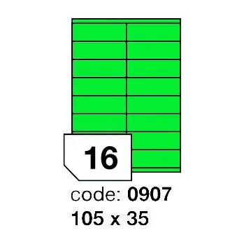 Speciální papír Samolepící etikety Rayfilm Office 105x35 mm 100 archů, matně zelená, R0120.0907