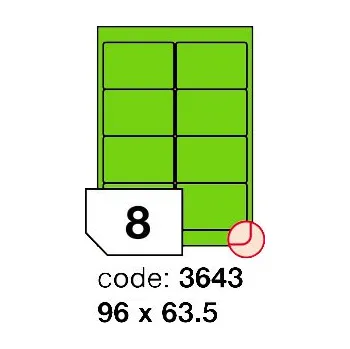 Papír Samolepící etikety Rayfilm Office 96x63,5 mm 100 archů, fluo zelená, R0130.3643