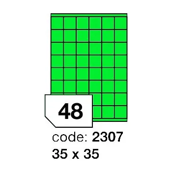 Kancelářské potřeby Samolepící etikety Rayfilm Office 35x35 mm 100 archů, matně zelená, R0120.2307