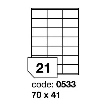 Samolepící etiketa Samolepící etikety Rayfilm Office 70x41 mm 100 archů R0103.0533