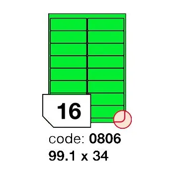 Kancelářské potřeby Samolepící etikety Rayfilm Office 99,1x34 mm 100 archů, matně zelená, R0120.0806