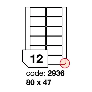 Samolepící etiketa Samolepící etikety Rayfilm Office 80x47 mm 100 archů R0103.2936