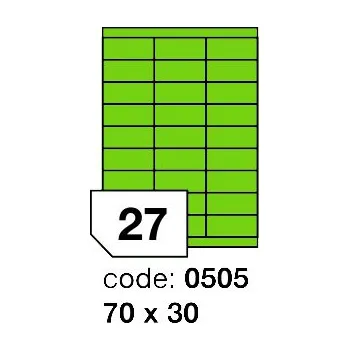 Samolepící etiketa Samolepící etikety Rayfilm Office 70x30 mm 100 archů, fluo zelená, R0130.0505