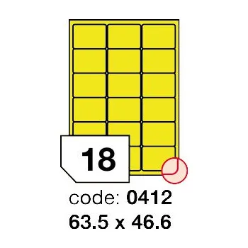 Speciální papír Samolepící etikety Rayfilm Office 63,5x46,6 mm 100 archů, matně žlutá, R0121.0412