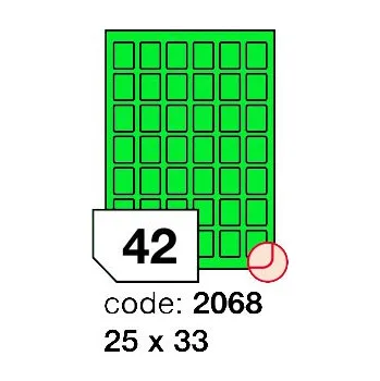 Samolepící etiketa Samolepící etikety Rayfilm Office 25x33 mm 100 archů, matně zelená, R0120.2068