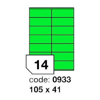 Kancelářské potřeby Samolepící etikety Rayfilm Office 105x41 mm 100 archů, matně zelená, R0120.0933